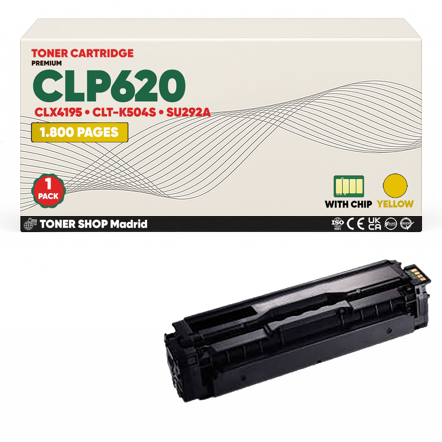 BDink Cartucho de Toner Compatible Samsung CLP620 (Pack 4) CMYK