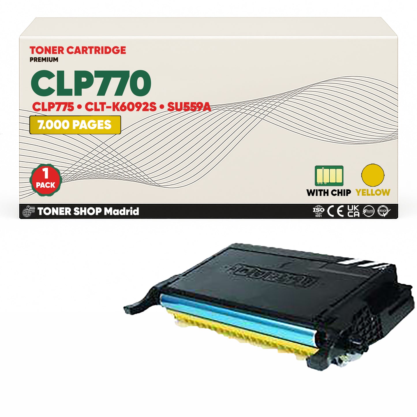 BDink Cartucho de Toner Compatible Samsung CLP770 (Pack 4) CMYK