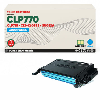 BDink Cartucho de Toner Compatible Samsung CLP770 (Pack 4) CMYK