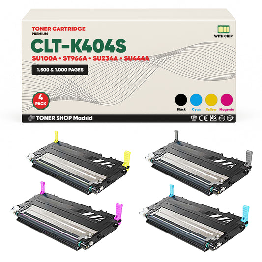 BDink Cartucho de Toner Compatible Samsung CLT-K404S (Pack 4) CMYK