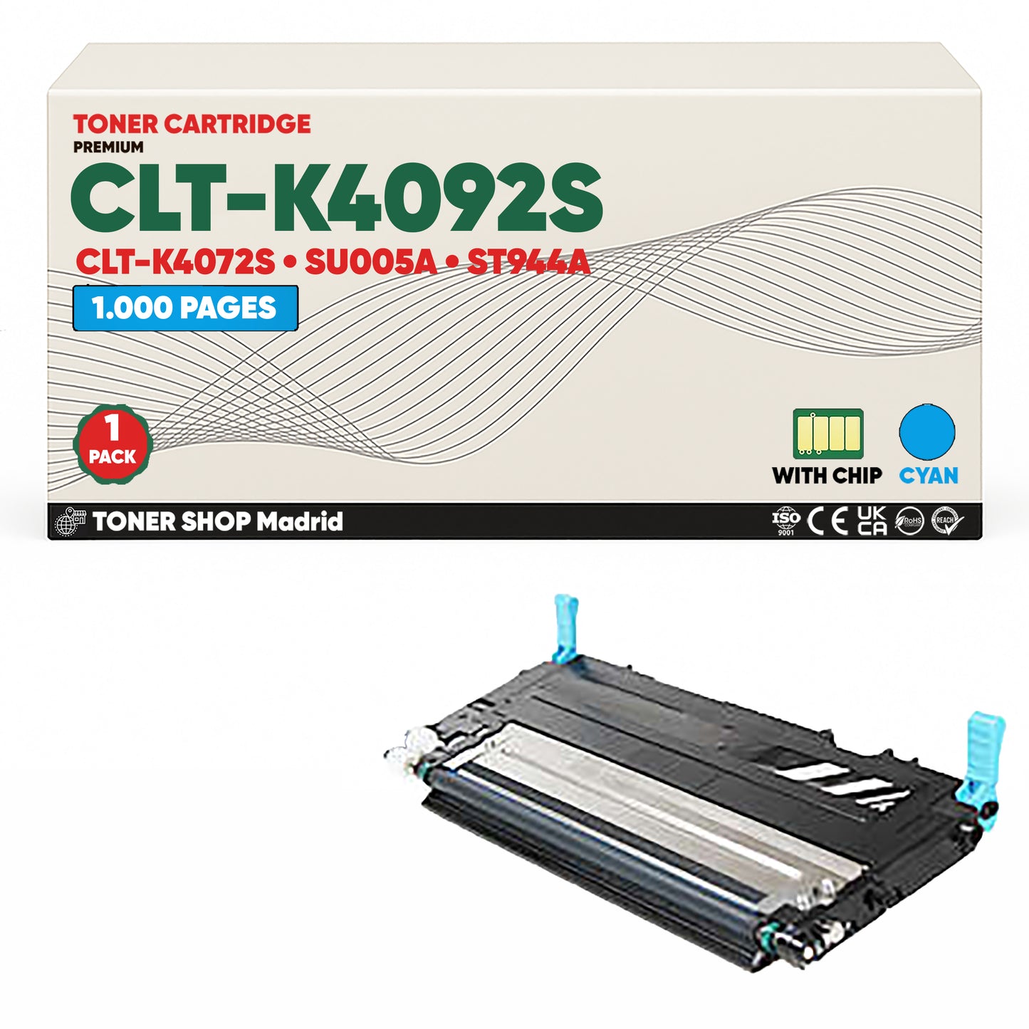 BDink Cartucho de Toner Compatible Samsung CLT-K4092S (Pack 4) CMYK