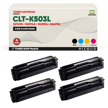 BDink Cartucho de Toner Compatible Samsung CLT-K503L (Pack 4) CMYK