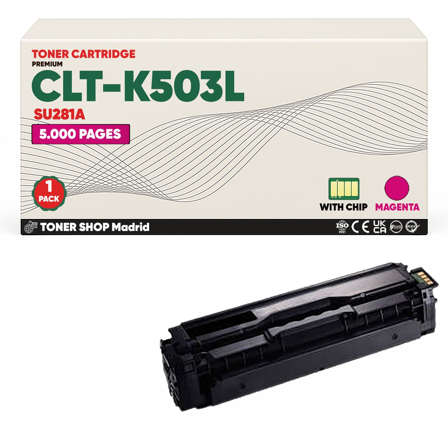 BDink Cartucho de Toner Compatible Samsung CLT-K503L (Pack 4) CMYK