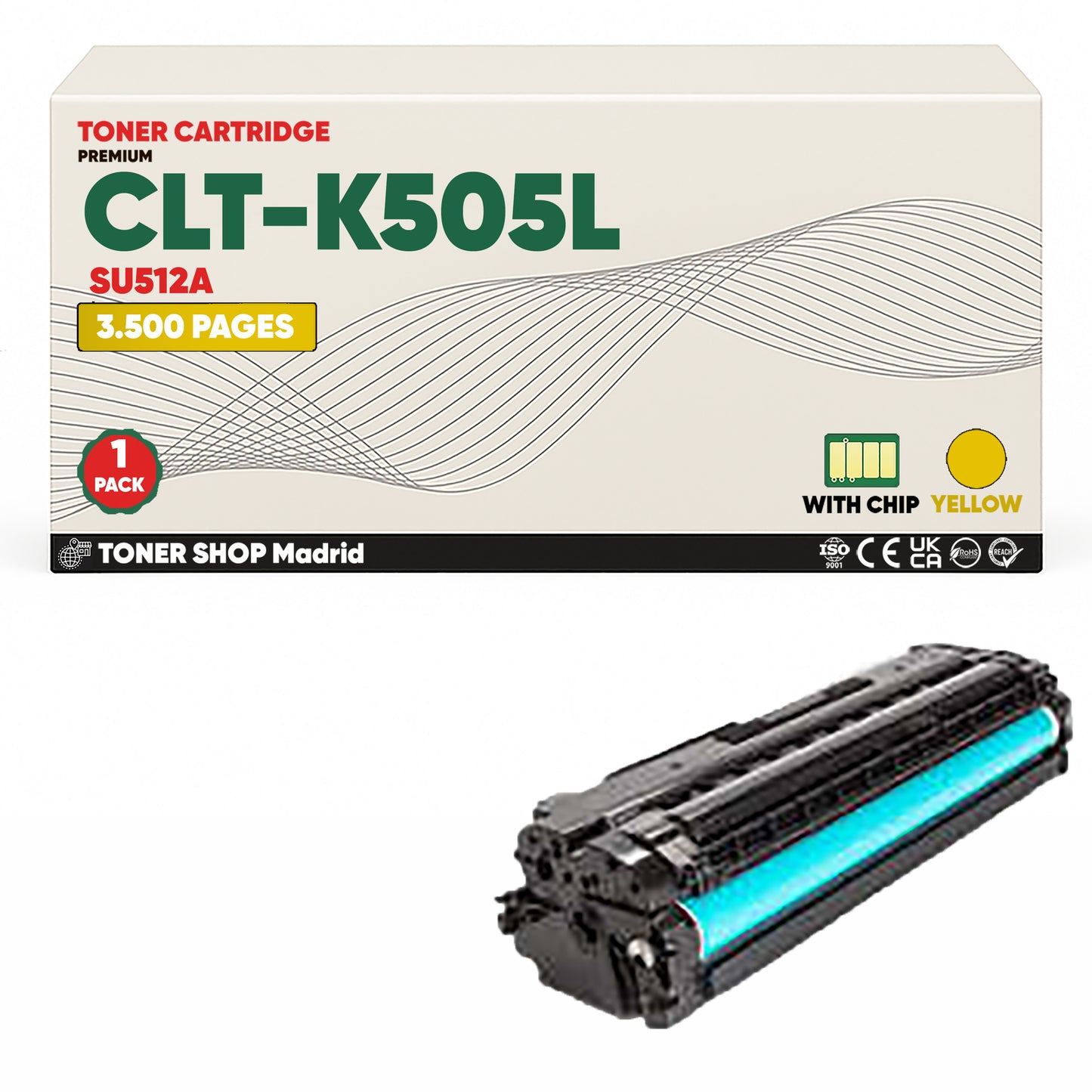 BDink Cartucho de Toner Compatible Samsung CLT-K505L (Pack 4) CMYK