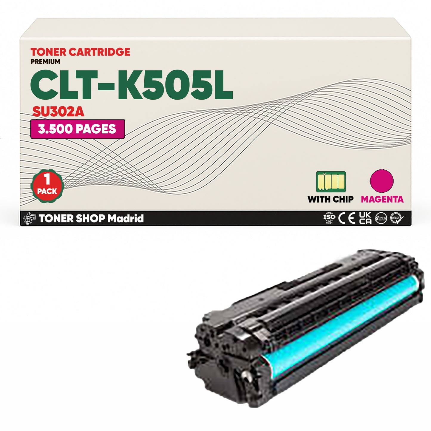 BDink Cartucho de Toner Compatible Samsung CLT-K505L (Pack 4) CMYK