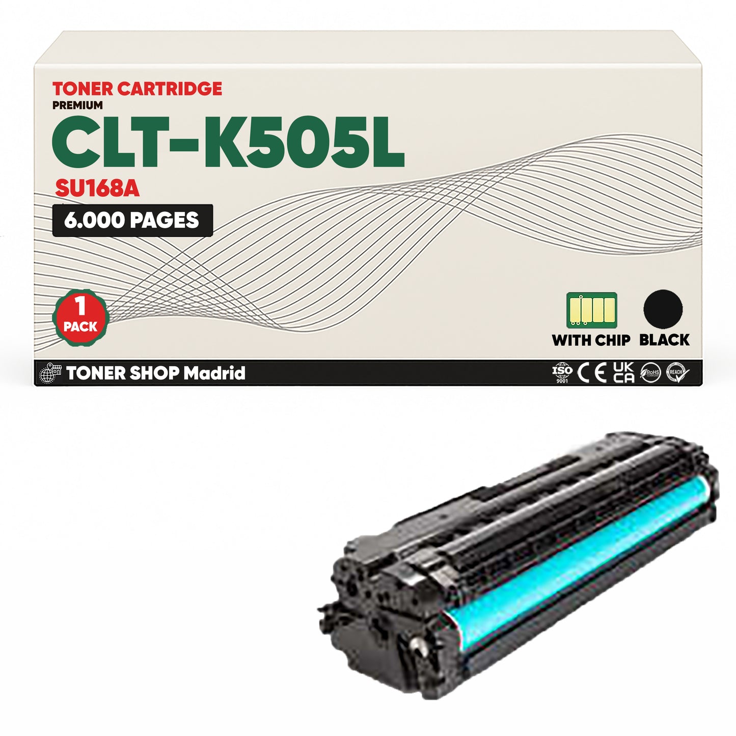 BDink Cartucho de Toner Compatible Samsung CLT-K505L (Pack 4) CMYK