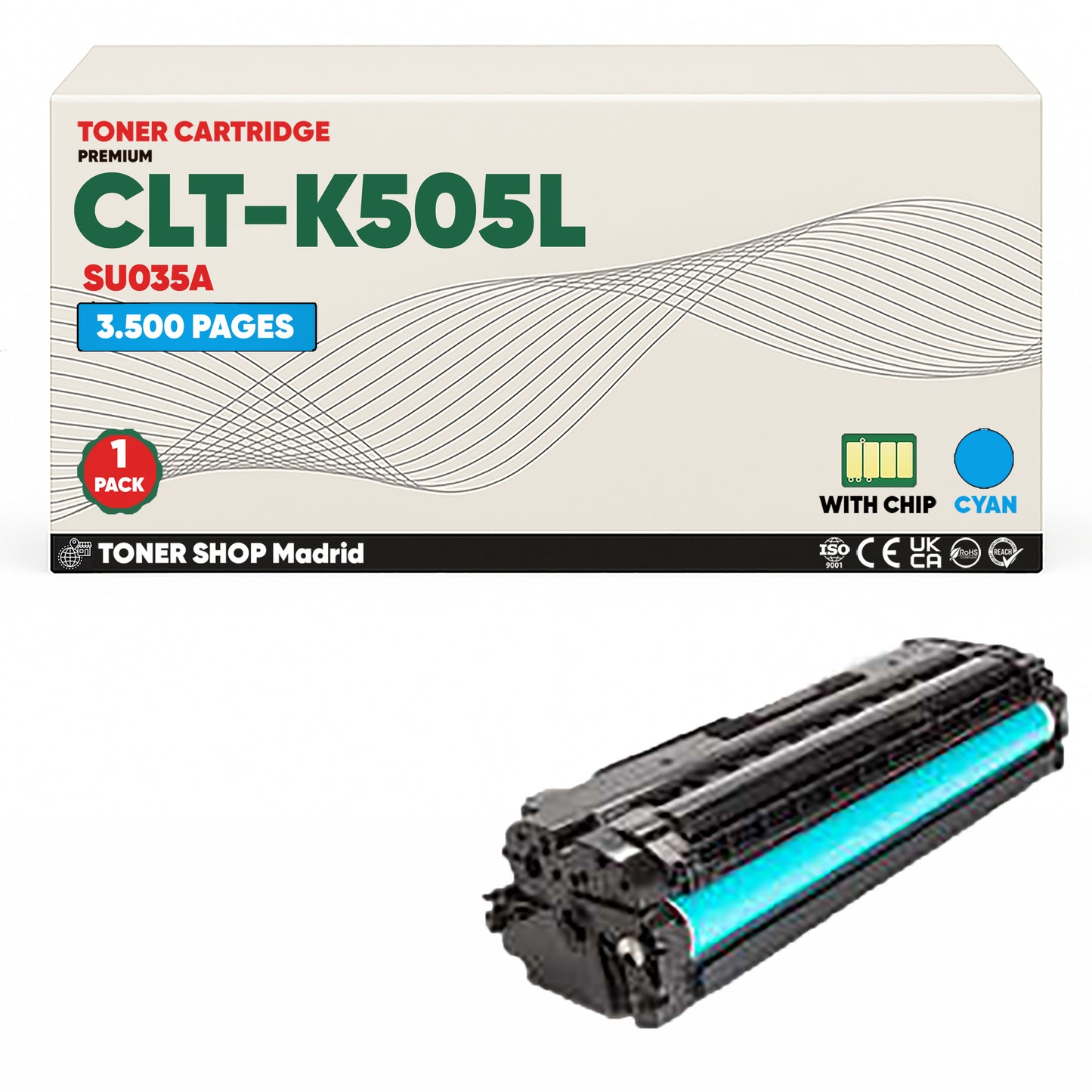 BDink Cartucho de Toner Compatible Samsung CLT-K505L (Pack 4) CMYK