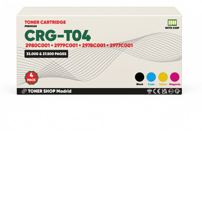 BDink Tóner Compatible Canon T04 (CMYK 4 Pack)
