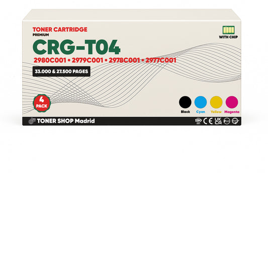BDink Tóner Compatible Canon T04 (CMYK 4 Pack)