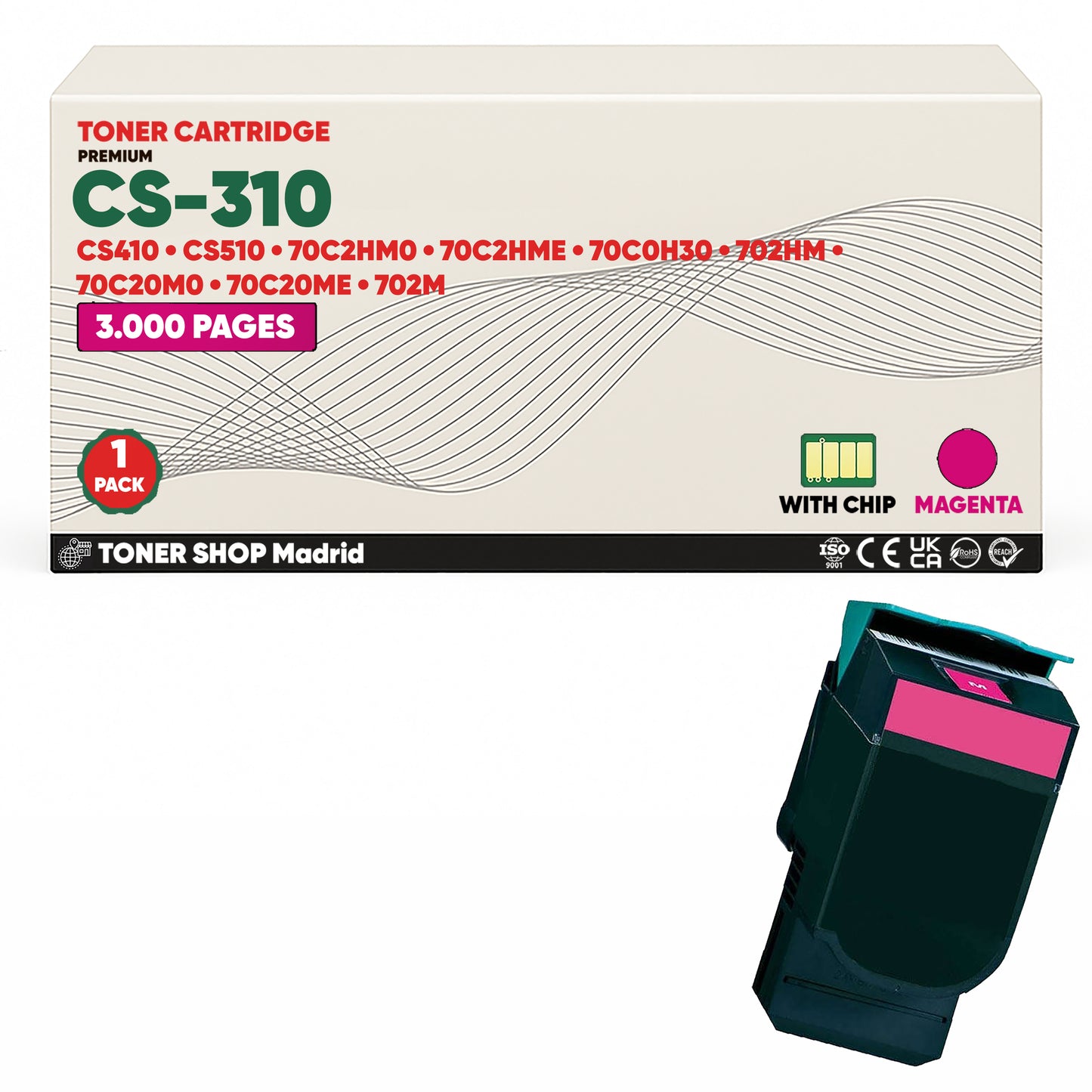 BDink Tóner Compatible Lexmark CS310 (Pack 4 CMYK)
