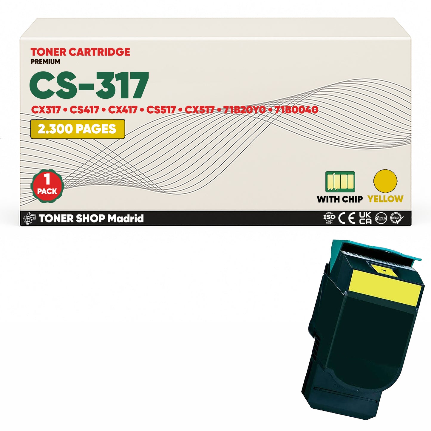 BDink Tóner Compatible Lexmark CS317 (Pack 4 CMYK)