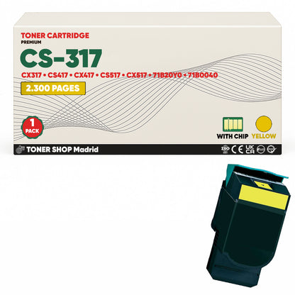 BDink Tóner Compatible Lexmark CS317 (Pack 4 CMYK)