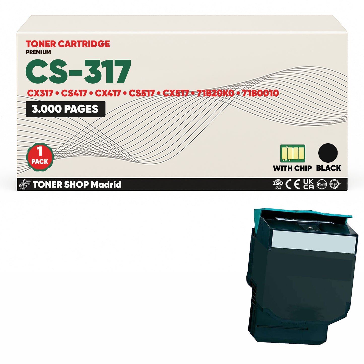 BDink Tóner Compatible Lexmark CS317 (Pack 4 CMYK)