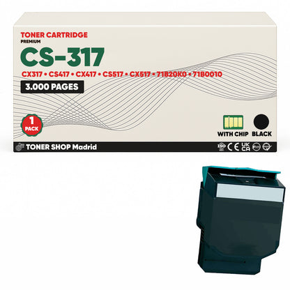 BDink Tóner Compatible Lexmark CS317 (Pack 4 CMYK)