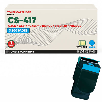 BDink Tóner Compatible Lexmark CS417 (Pack 4 CMYK)