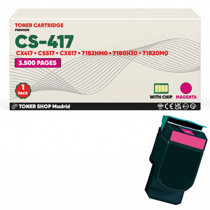 BDink Tóner Compatible Lexmark CS417 (Pack 4 CMYK)