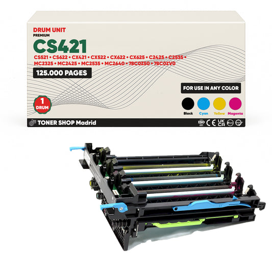 BDink Tambor Imagen Compatible Lexmark CS421 Negro (4 colores) Drum