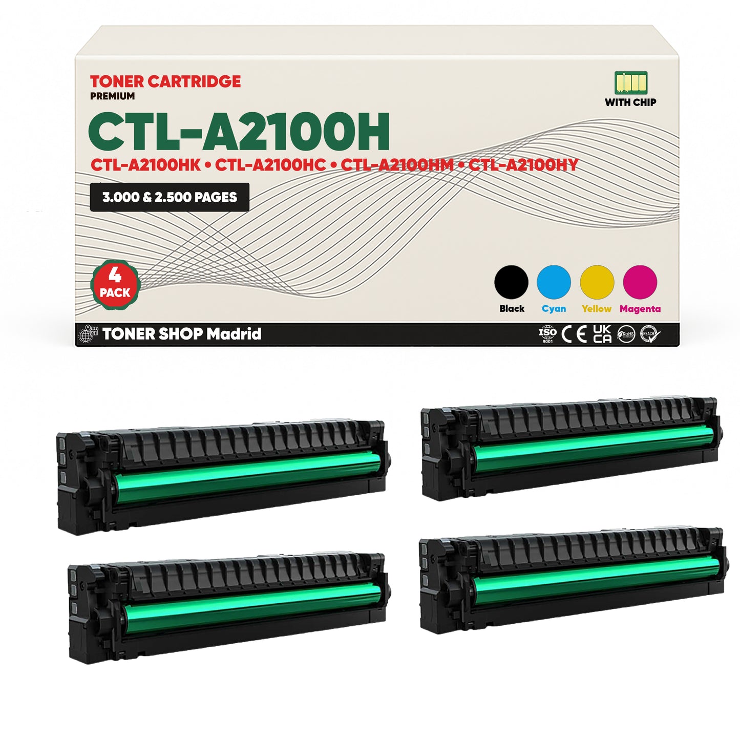 BDink Tóner Compatible Pantum  CTL-A2100H (Pack 4 CMYK)