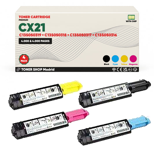 BDink Tóner Compatible Epson CX21 (Pack 4 CMYK)