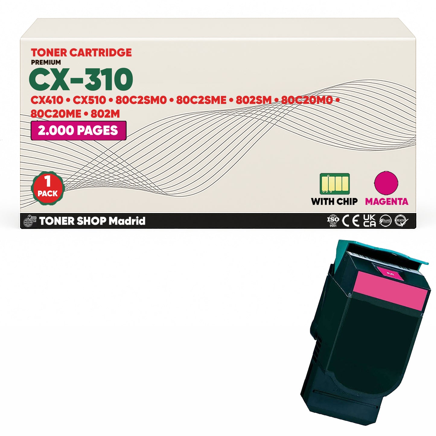 BDink Tóner Compatible Lexmark CX310 (Pack 4 CMYK)