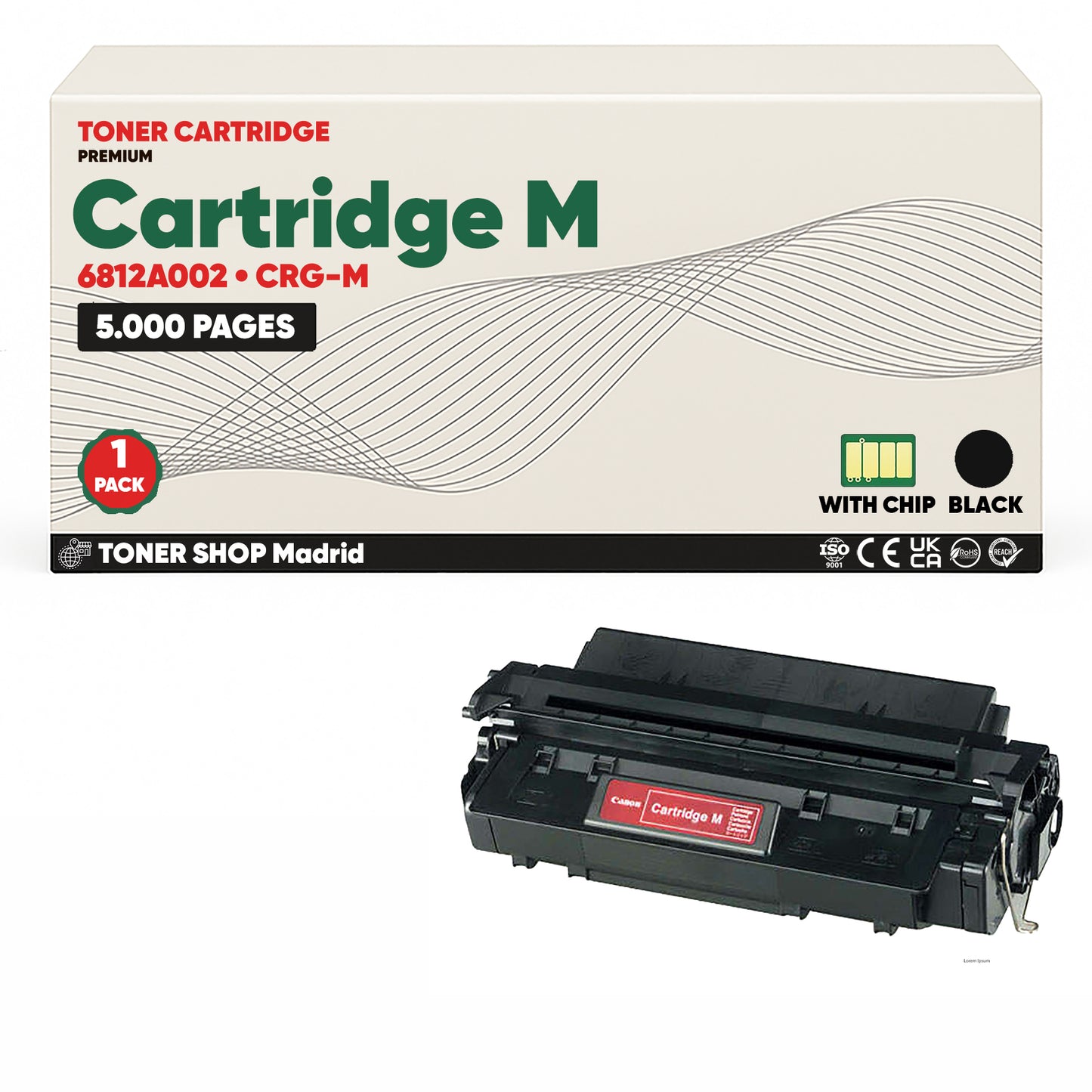 BDink Cartucho Tóner Compatible Canon CRG-M Negro