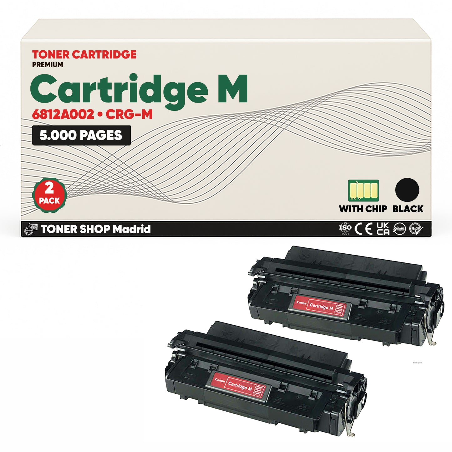 BDink Cartucho Tóner Compatible Canon CRG-M Negro