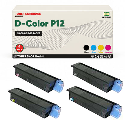 BDink Tóner Compatible Olivetti D-Color P12 (Pack 4 CMYK)