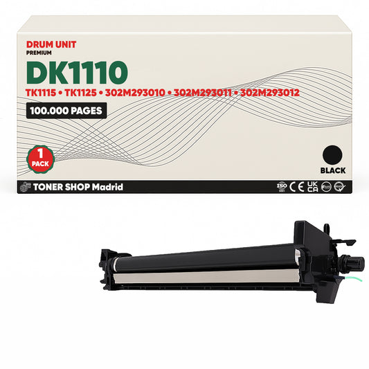 BDink Tambor de Imagen Compatible Kyocera DK1110 TK1115 TK1125 (Drum)