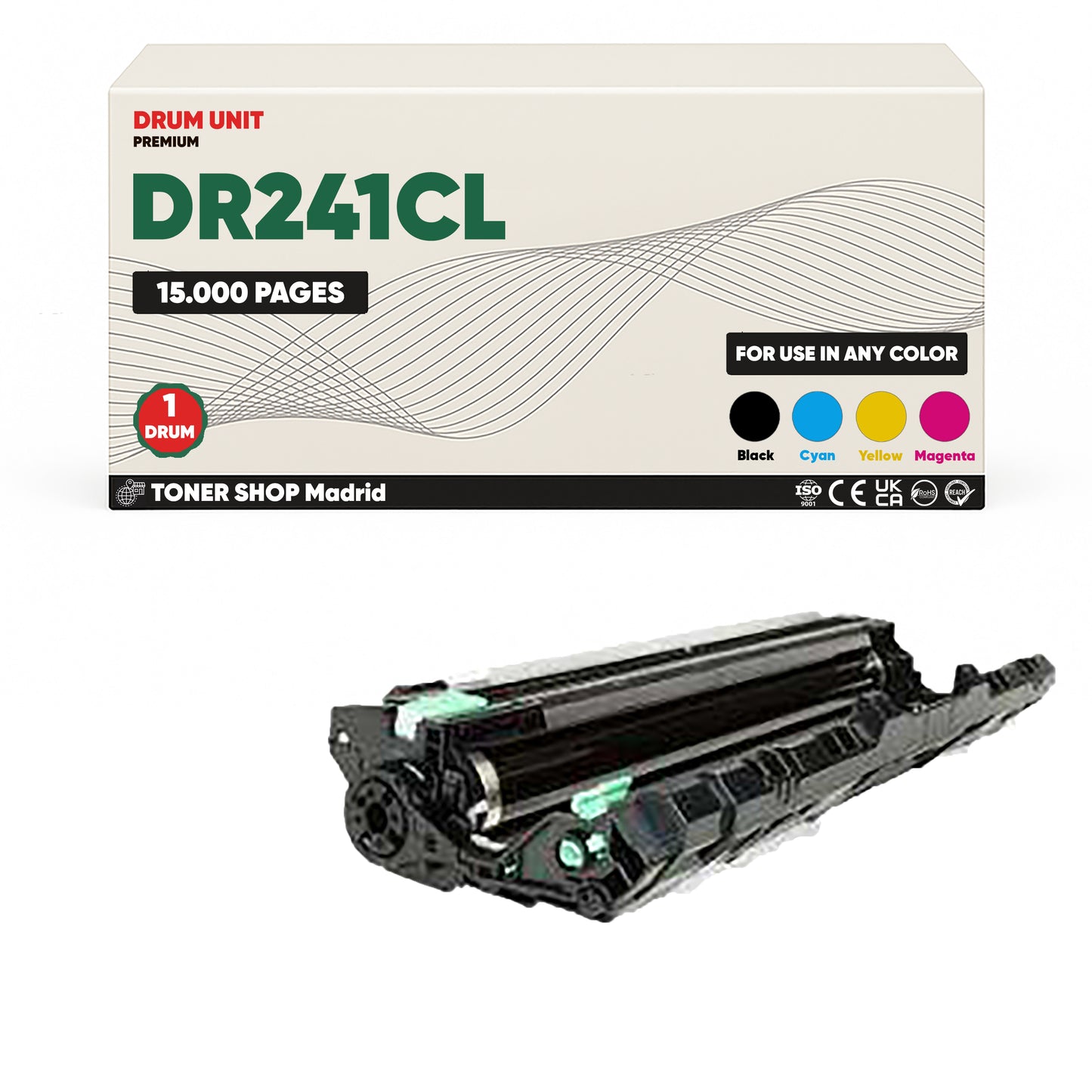 BDink Tambor de Imagen Compatible Brother DR241CL (4 Colores)