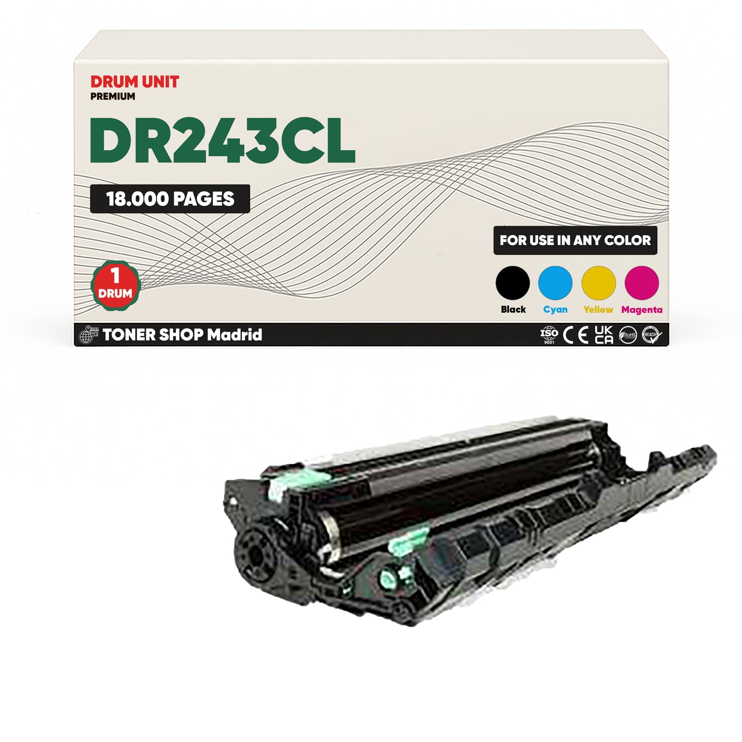 BDink Tambor de Imagen Compatible Brother DR243CL (4 Colores)