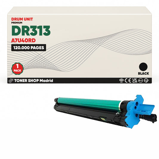 BDink Tambor de Imagen Compatible Konica Minolta DR313 / A7U40RD (Drum) Negro