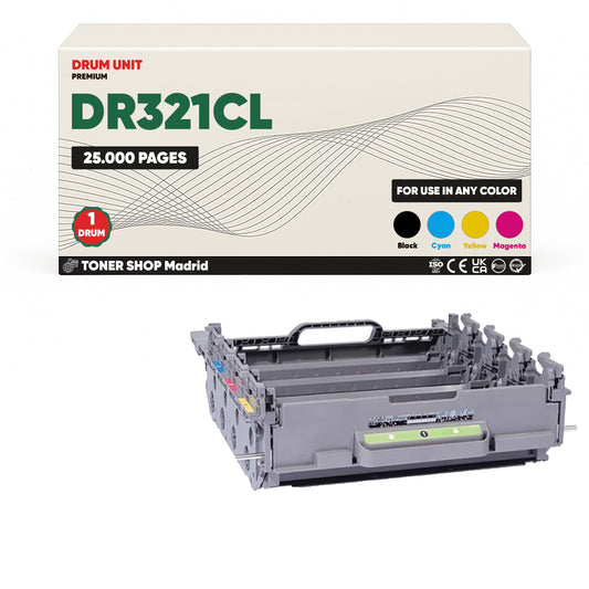 BDink Tambor de Imagen Compatible Brother DR321CL (4 Colores)