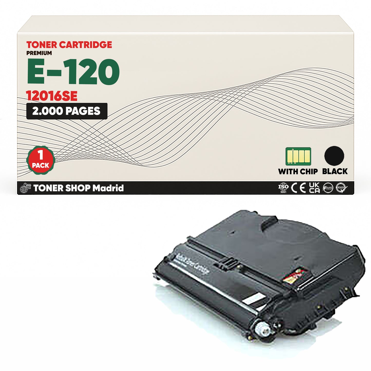 BDink Cartucho Tóner Compatible Lexmark E120 Negro