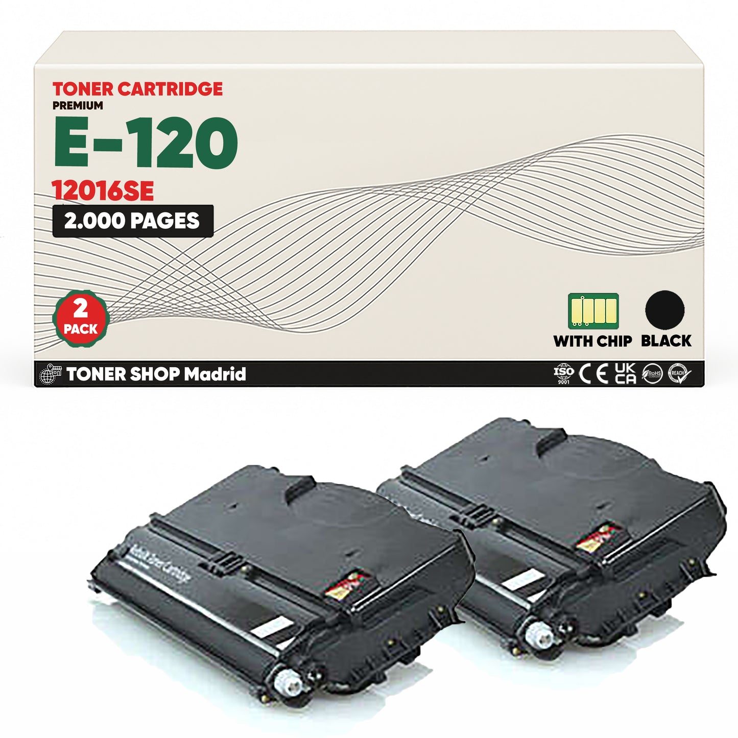 BDink Cartucho Tóner Compatible Lexmark E120 Negro
