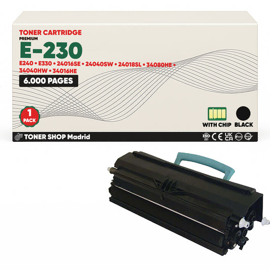 BDink Cartucho Tóner Compatible Lexmark E230/E240/E330 Negro