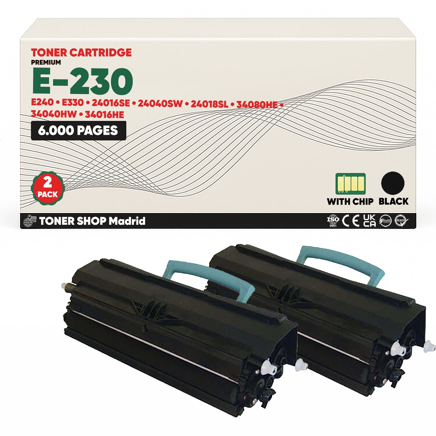 BDink Cartucho Tóner Compatible Lexmark E230/E240/E330 Negro
