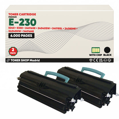 BDink Cartucho Tóner Compatible Lexmark E230/E240/E330 Negro