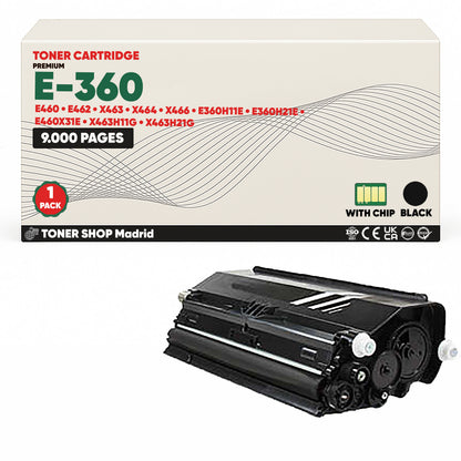 BDink Cartucho Tóner Compatible Lexmark E360/E460/E462 Negro