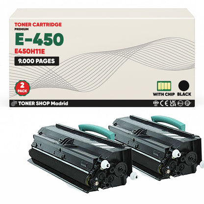 BDink Cartucho Tóner Compatible Lexmark E450 Negro
