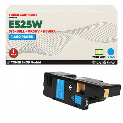 BDink Cartucho Tóner Compatible Dell E525W Negro Cyan ( 2 pack)