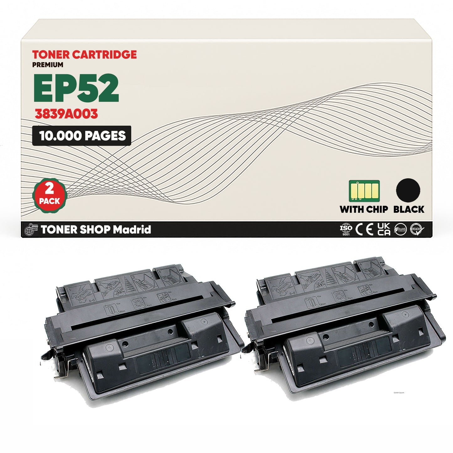 BDink Cartucho Tóner Compatible Canon EP52 Negro