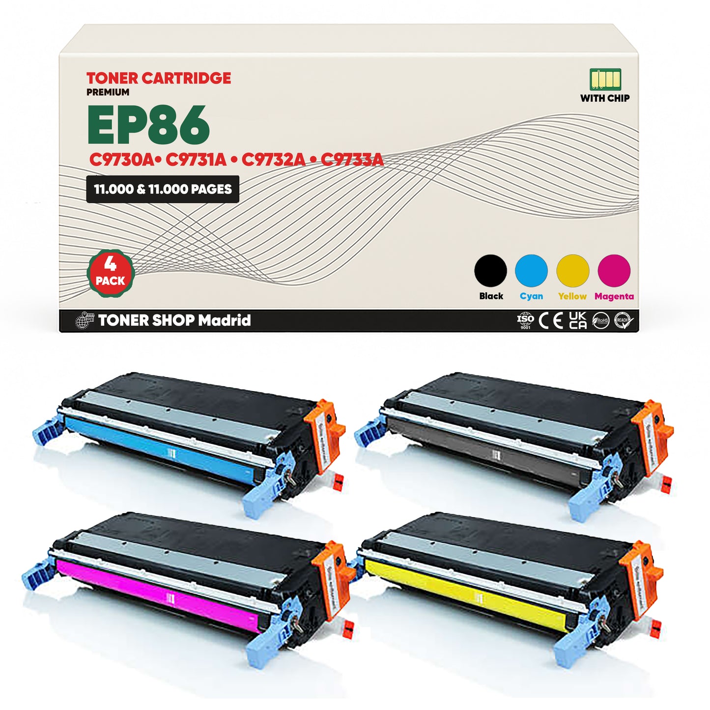 BDink Cartuchos Toner Compatible Canon EP-86 (CMYK 4 pack)