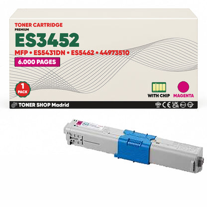 BDink Cartuchos Tóner Compatibles OKI Executive ES3452/ES5431/ES5462 CMYK (Pack 4)