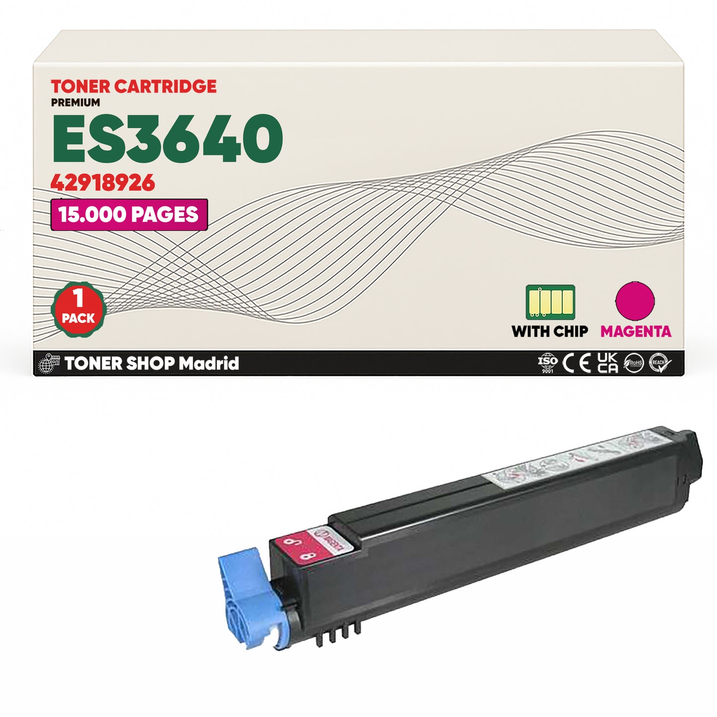 BDink Cartuchos Tóner Compatibles OKI Executive ES3640 CMY (Pack 3)