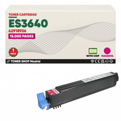 BDink Cartuchos Tóner Compatibles OKI Executive ES3640 CMY (Pack 3)