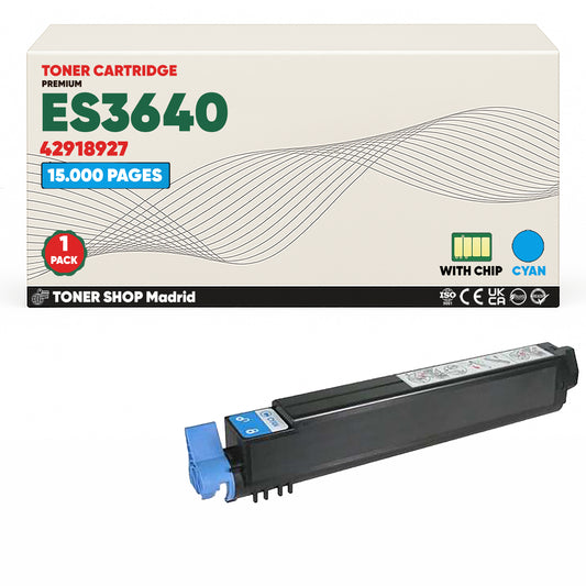 BDink Cartuchos Tóner Compatibles OKI Executive ES3640 CMY (Pack 3)