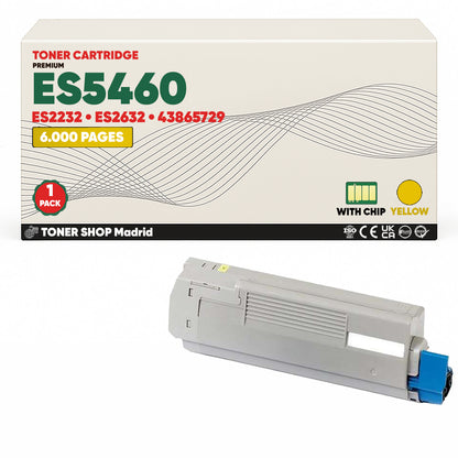 BDink Cartuchos Tóner Compatibles OKI Executive ES5460/ES2232/ES2632 CMYK (Pack 4)
