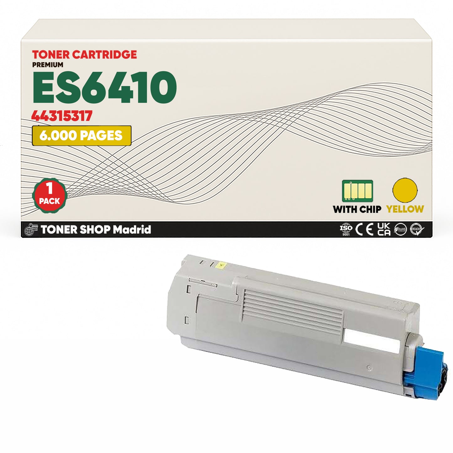 BDink Cartuchos Tóner Compatibles OKI Executive ES6410 CMYK (Pack 4)