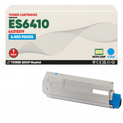 BDink Cartuchos Tóner Compatibles OKI Executive ES6410 CMYK (Pack 4)