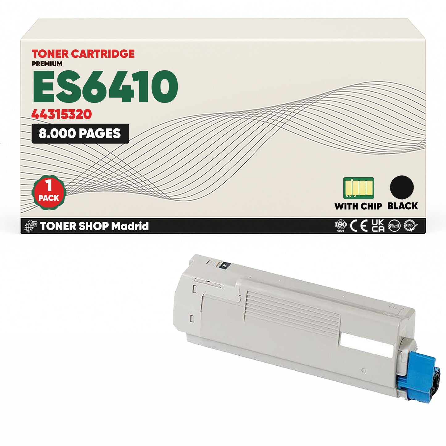 BDink Cartuchos Tóner Compatibles OKI Executive ES6410 CMYK (Pack 4)